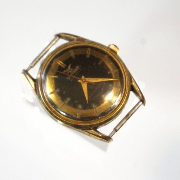 Vintage Gintars 21 Jewels Gold Filled Swiss Watch Metin Yildiz For Parts Repair - Picture 2 of 12